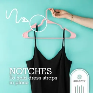 Sharpty Plastic Hangers - Durable & Space Saving Closet Essential
