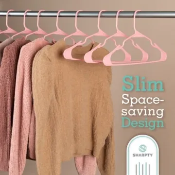 Sharpty Plastic Hangers - Durable & Space Saving Closet Essential
