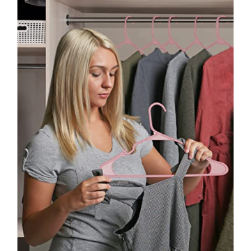 Sharpty Plastic Hangers - Durable & Space Saving Closet Essential