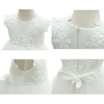 Meiqiduo Baby Girls Dress for Christening and Baptism