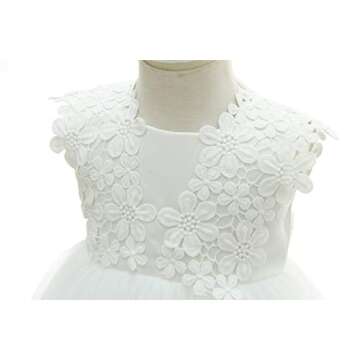 Meiqiduo Baby Girls Dress for Christening and Baptism