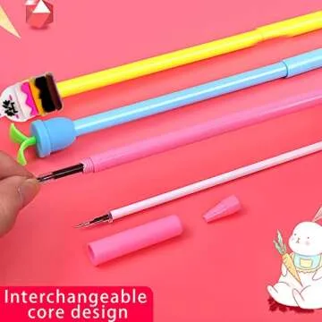 RYKOMO 50PCS Cute Cartoon Novelty Gel Ink Pens Assorted Styles Fun Kawaii Pens Cartoon Animal Writing Pens 0.5mm Cute Pens Stationery Cartoon Fun Pens for Kids School Office Home Student Present