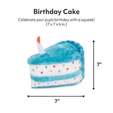 ZippyPaws Birthday Cake Squeaky Toy For Dogs