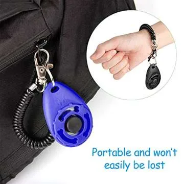 BENAROME Dog Training Clicker with Strap, Suitable for Training Handshake, Fixed Excretion, Feeding, 2 Pack