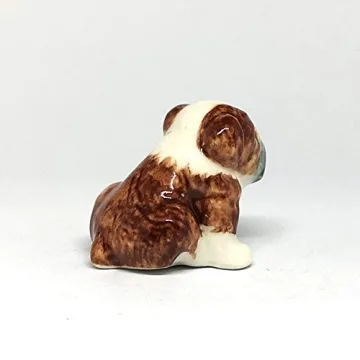 ZOOCRAFT Mini Bulldog: Whimsical Ceramic Figurine