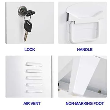 Stylish MIOCASA Metal Cabinet for Home and Office Storage