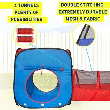 Kiddzery 4pc Kids Play Tent Set for Fun Adventures