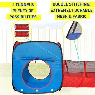 Kiddzery 4pc Kids Play Tent Set for Fun Adventures