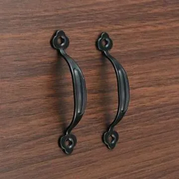 Antrader 2.6-Inch (6.6cm) Cabinet Hardware Handle Pull, Zinc Alloy Sliding Door Handles for Gates Cabinet Drawer Door, Black, Pack of 10