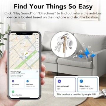 Apple MFi Certified Air Tracker Tag for Easy Item Tracking