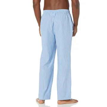 Comfortable Amazon Men's Pajama Pants in Light Blue Stripe