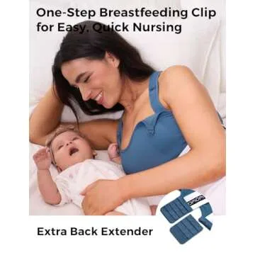 Momcozy Nursing Bras for Breastfeeding, FB011 Low-Impact Nursing Sports Bra Support Maternity Pregnancy Padded Wireless Bralette Blue