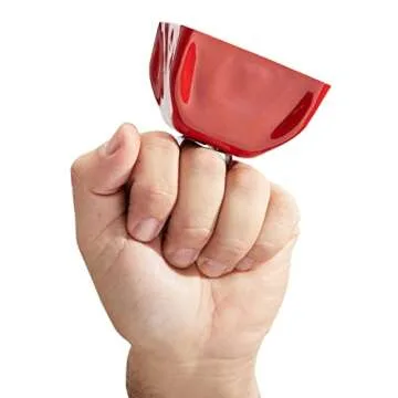 Blue Panda 12 Pack 3-inch Cowbells with Handle, Red Hand Percussion Cow Bells Noise Makers for Sporting Events, School Celebrations, Sports Parties, Football Games Noise Makers
