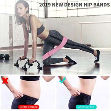 CHOOYOU Resistance Bands for Legs and Butt, Exercise Bands Workout Bands for Men/Women, Non Slip Elastic Booty Bands for Glute Hip Squats Training, Home Gym Fitness Bands for Yoga, Pilates …
