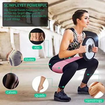 CHOOYOU Resistance Bands for Legs and Butt, Exercise Bands Workout Bands for Men/Women, Non Slip Elastic Booty Bands for Glute Hip Squats Training, Home Gym Fitness Bands for Yoga, Pilates …