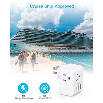 Travel-Friendly Multi Plug Outlet Extender with USB Ports