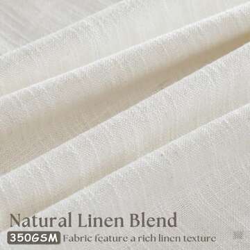 Elegant Natural Cream Linen Curtains for All Rooms