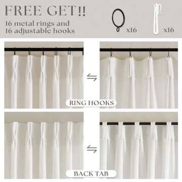 Elegant Natural Cream Linen Curtains for All Rooms