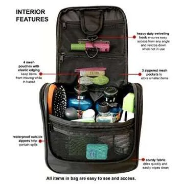 Wayfarer Supply Hanging Travel Toiletry Bag for All
