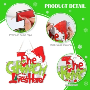 LED Christmas Door Sign with Unique Design for Holiday Cheer