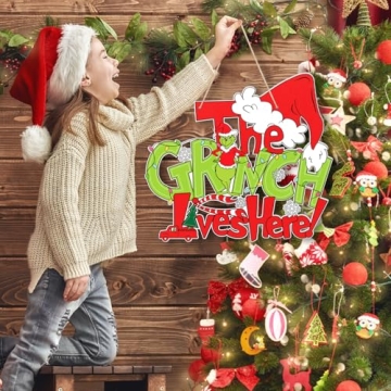 LED Christmas Door Sign with Unique Design for Holiday Cheer