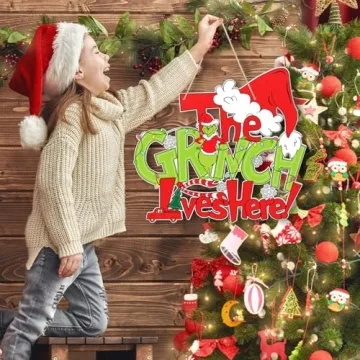 LED Christmas Door Sign with Unique Design for Holiday Cheer