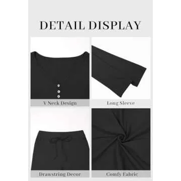 GUOLEZEEV Black 2 Piece Set for Women Going Out Two Piece Vacation Sets Casual Outfit Tops and Pant Sets XL