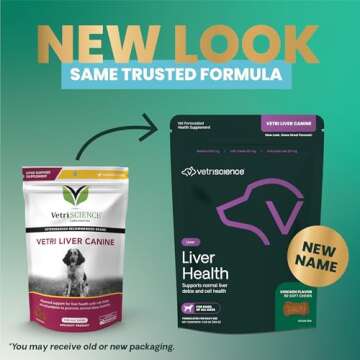 VetriScience Liver Health Chews with Milk Thistle, Vetri Liver Detox Supplement for Dogs, Turmeric a...