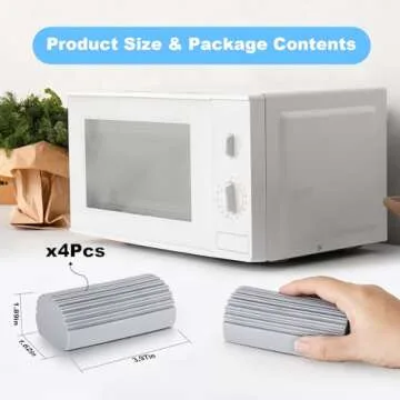 YFUIF 4 Pack Damp Clean Duster Sponge, Magic Sponge Eraser for Household Cleaning, Reusable Dusters Cleaning Supplies for Housekeeping, Dish, Blinds, Glass, Baseboards,Window Track Grooves and Faucets