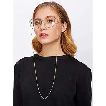 Elegant Gold Eyeglass Chain for Stylish Women