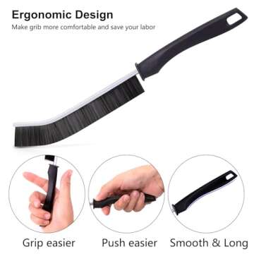 Ginsco Multifunctional Hard Bristle Crevice Cleaning Brush