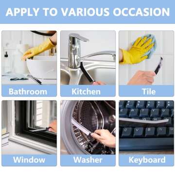 Ginsco Multifunctional Hard Bristle Crevice Cleaning Brush