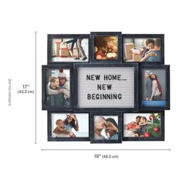 Melannco Customizable Letterboard Photo Collage Frame