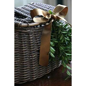 IHKFILAN Double Face Satin Ribbon 1Inchx25Yards Double Sided Solid Polyester Ribbon for Gift Wrapping Party Hair Braids Bow Baby Shower Decoration Floral Arrangement Craft Supplies,Golden Brown