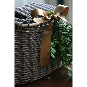 IHKFILAN Double Face Satin Ribbon 1Inchx25Yards Double Sided Solid Polyester Ribbon for Gift Wrapping Party Hair Braids Bow Baby Shower Decoration Floral Arrangement Craft Supplies,Golden Brown