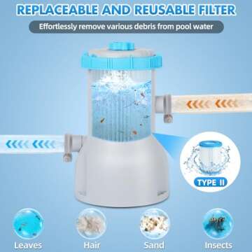 KimFilter 800 GPH Above Ground Pool Filter Pump System