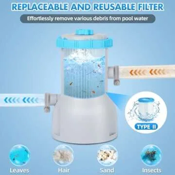 KimFilter 800 GPH Above Ground Pool Filter Pump System