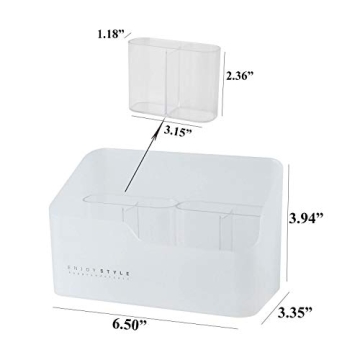 UNIKON Eunion Makeup Organizer, Clear Small Countertop Makeup Caddy Storage Organization Bins Cosmetics Holder for Cabinet