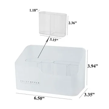 UNIKON Eunion Makeup Organizer, Clear Small Countertop Makeup Caddy Storage Organization Bins Cosmetics Holder for Cabinet