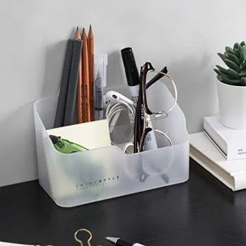 UNIKON Eunion Makeup Organizer, Clear Small Countertop Makeup Caddy Storage Organization Bins Cosmetics Holder for Cabinet