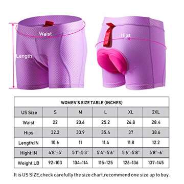 Santic Women's Cycling Shorts Underwear Padded MTB Bike Bicycle Underpants Breathable