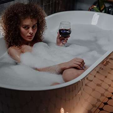 Shark Wine Glass with Shark Inside, Unique 3D Blue Colored Shark Wine Glasses (Set of 2), Personaliz...