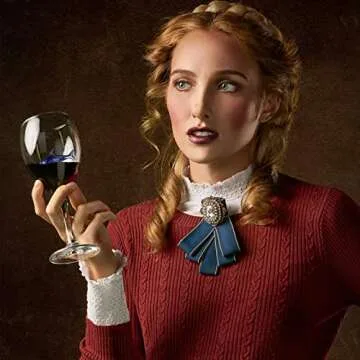 Shark Wine Glass with Shark Inside, Unique 3D Blue Colored Shark Wine Glasses (Set of 2), Personalized Shark in Red Wine Cups, Modern Shark Lover Gifts for Women Party Birthday Wedding (Goblet)