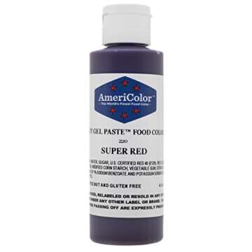 AmeriColor Soft Gel Paste Food Color, 4.5-Ounce, Super Red
