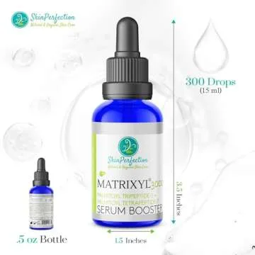 Skin Perfection Matrixyl 3000 Serum for Face Anti Aging - Face Serum for Women Anti Aging with Palmitoyl Tripeptide-1 Tetrapeptide 7 for Wrinkles & Fine Lines - Mix with Any Skincare Product - 0.5oz