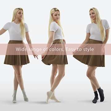 MONFOOT Women's 10 Pairs Comfortable Casual Cotton Quarter Crew Socks White Small, multipack