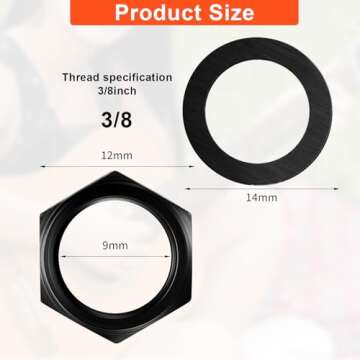 5 Set Jack Socket Nut with Washer - Premium Guitar Hardware Replacement