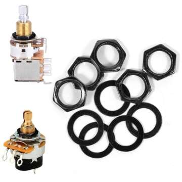 Durable 5 Set Jack Socket Nut and Washer for Guitars