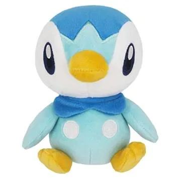 Sanei Pokemon All Star Collection - PP89 - Piplup Plush 6", Blue