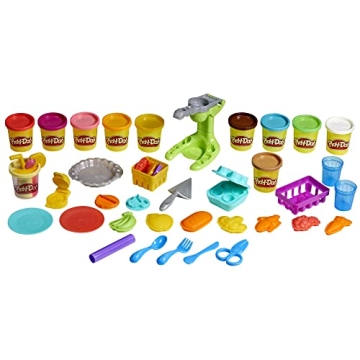 Play-Doh Farmer's Market Kitchen Playset, 28 Play Food Accessories & Tools, 11 Colors, Back to School Classroom Supplies, Preschool Toys, Ages 3+ (Amazon Exclusive)